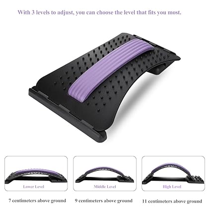 Back Stretcher Lumbar Back Pain Relief Multi-level Back Massager Device