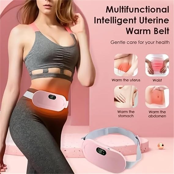 Cramp Belt Heating Pad Menstrual Cramp Relieve Therapy Vibration Massager Heating Belt