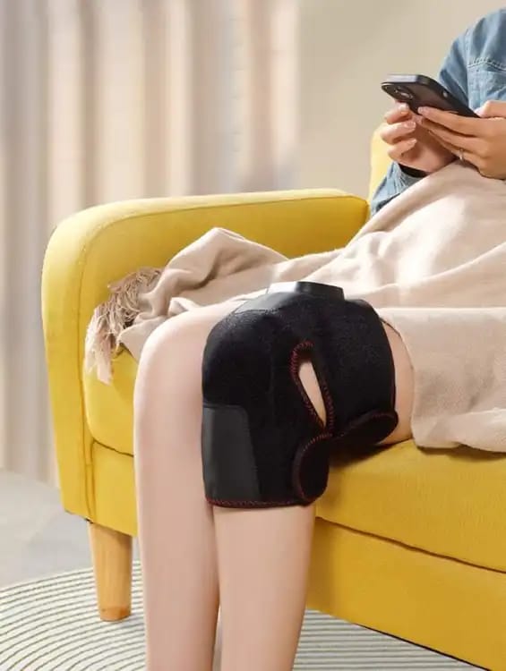 Knee Massager Chargeable | Stress Relief Vibration Knee, Arm, Leg | Heating Pad