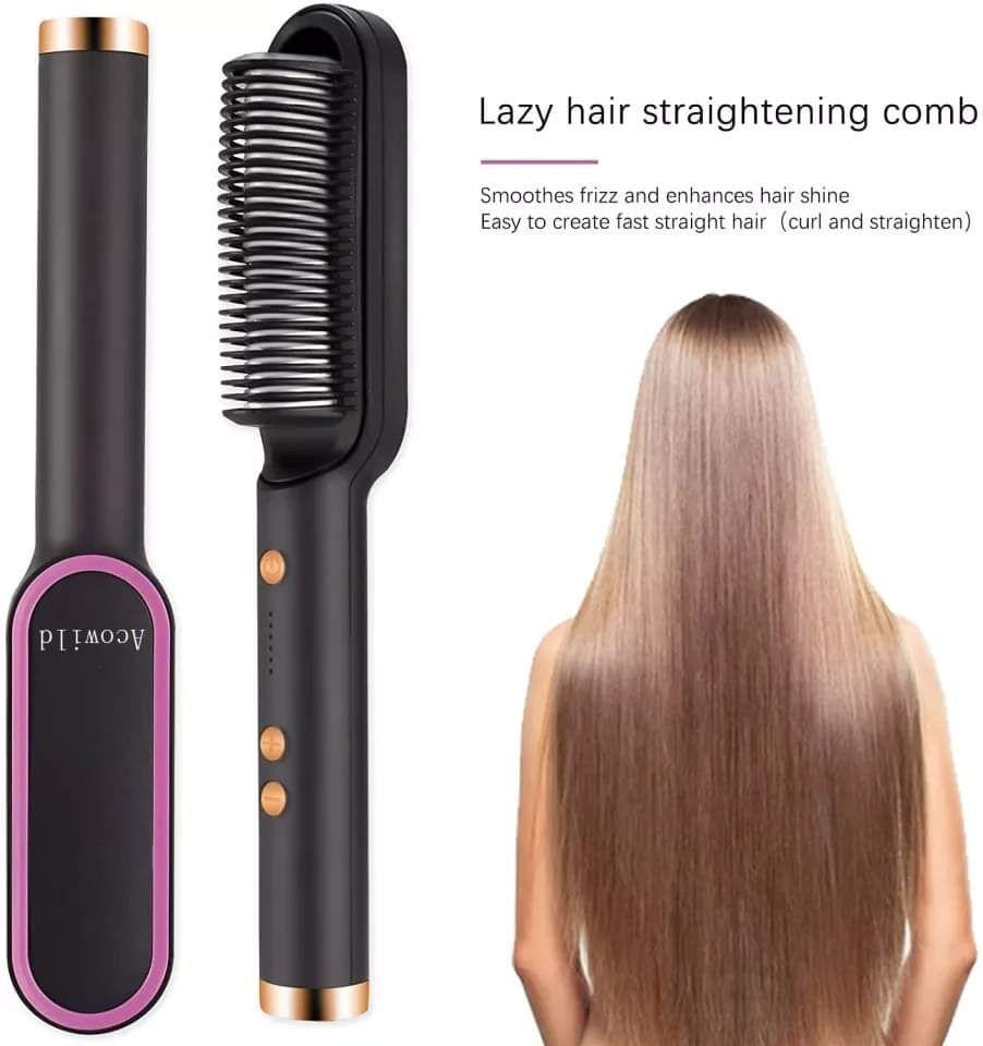 Hair Straightening Brush For Girls Electric Hair Straightener Curler